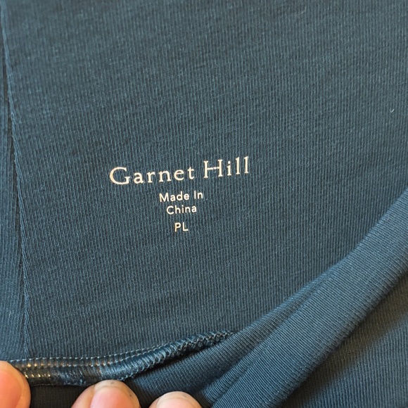 Garnet Hill Jersey Cotton Lined Blue Casual Skirt - Picture 2 of 6